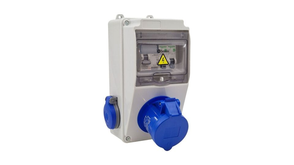 Bemis BD1M2123-1020-X 3/32A 1 Ad. Ön - 1/16A 1 Ad. Yan Otomatlı IP44 Kombinasyon (Taşınabilir mobil cihaz kullanımına uygundur)